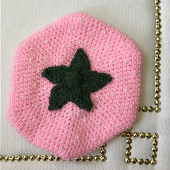 Pink Strawberry Beret 